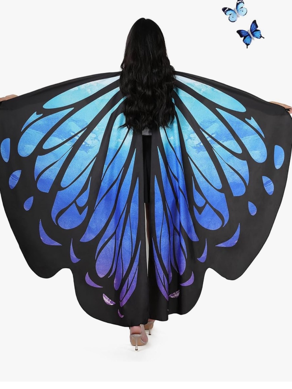 Blue Butterfly Wing Cape Costume for Kids by